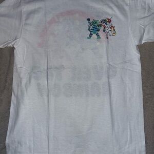 White hybrid Graphic T-Shirt